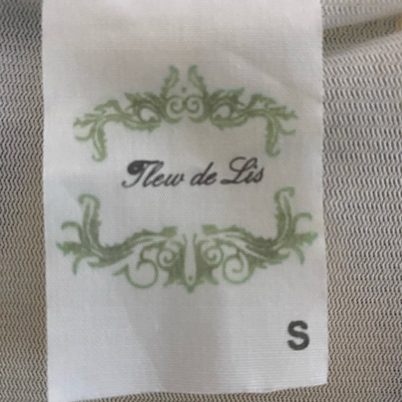 Fleur de Lis Abstract Dress Size Small - Picture 4 of 6